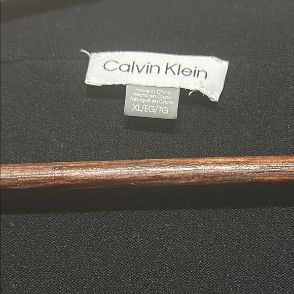 Calvin Klein Black Sweater Blazer with Fitted Silhouette and 3/4 Sleeves - Picture 2 of 4